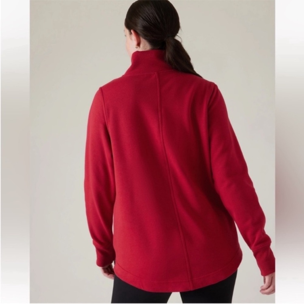 Athleta Raspberry Funnel Neck Pullover - image 2